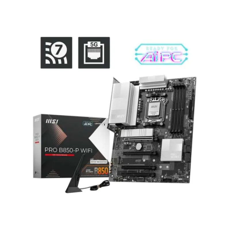 MSI MB Sc AM5 PRO B850-P WIFI, AMD B850, 4xDDR5, 1xHDMI, WiFi, ATX (PRO B850-P WIFI)