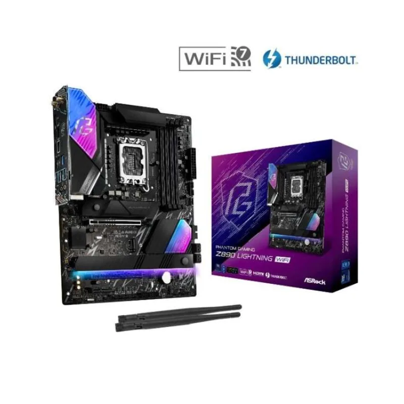 ASRock MB Sc LGA1851 Z890 LIGHTNING WIFI, Intel Z890, 4xDDR5, 1xHDMI, 2xThunderbolt, WI-FI (Z890 LIGHTNING WIFI)