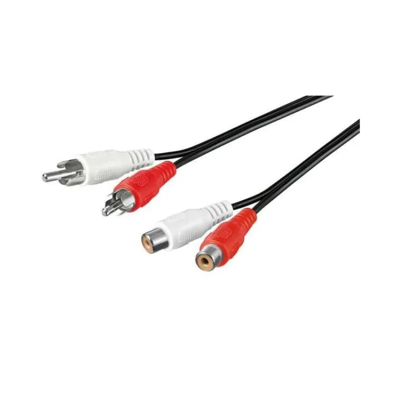 PremiumCord Kábel 2x Cinch-2x Cinch, M/F 3m (kjackcmf2-3)