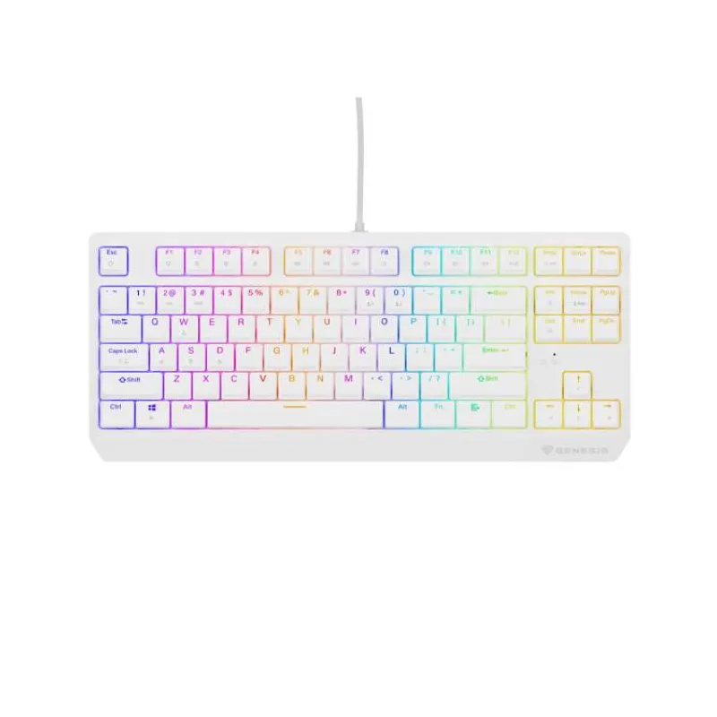 Genesis herní klávesnice THOR 230/TKL/RGB/Outemu Brown/Drátová/US/Bílá/Drátová USB/US layout/Bílá (NKG-2080)