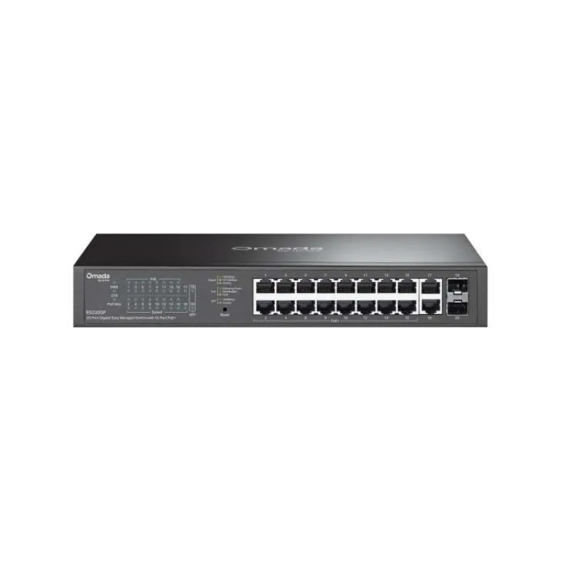 TP-Link ES220GP Omada 20portový gigabitový Easy Managed switch s 16 porty PoE+ (ES220GP)
