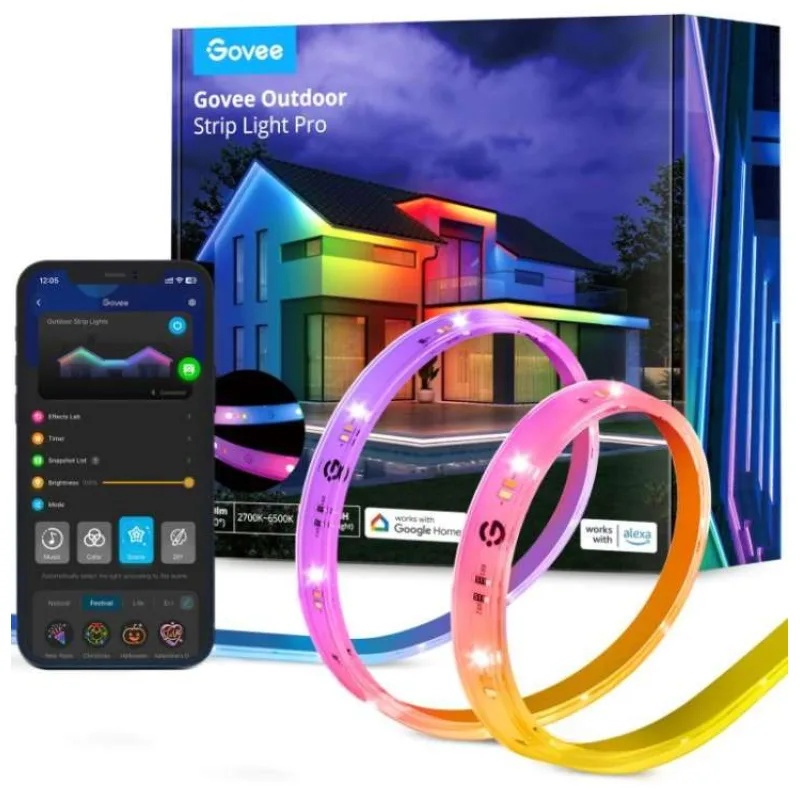 Govee Outdoor Pro SMART RGBICWW LED pásek 10m - venkovní (H70A13D1)