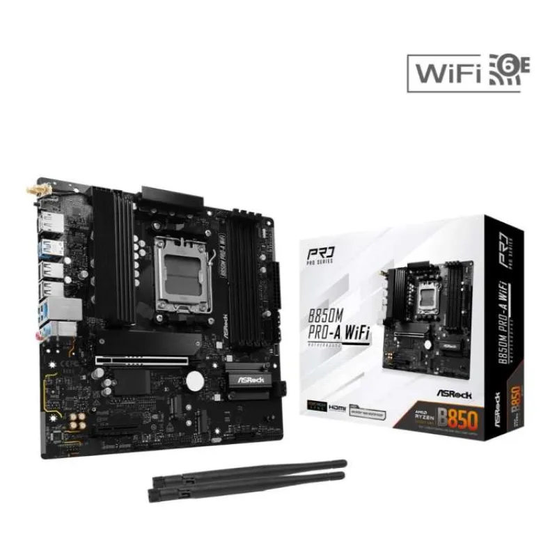 ASRock MB Sc AM5 B850M PRO-A WIFI, AMD B850, 4xDDR5, 1xDP, 1xHDMI, WiFi, mATX (B850M PRO-A WIFI)