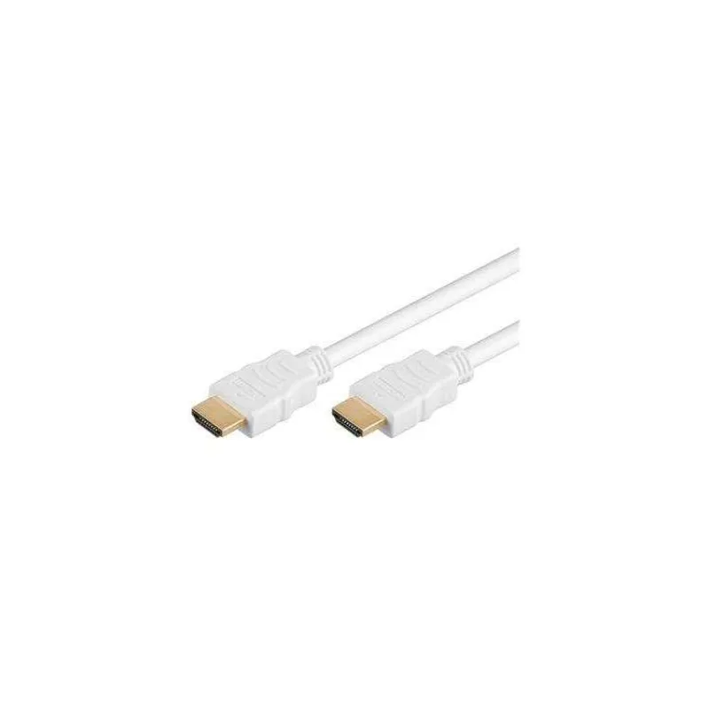 PremiumCord HDMI High Speed + Ethernet kabel,bílý, zlacené konektory, 3m (kphdme3w)