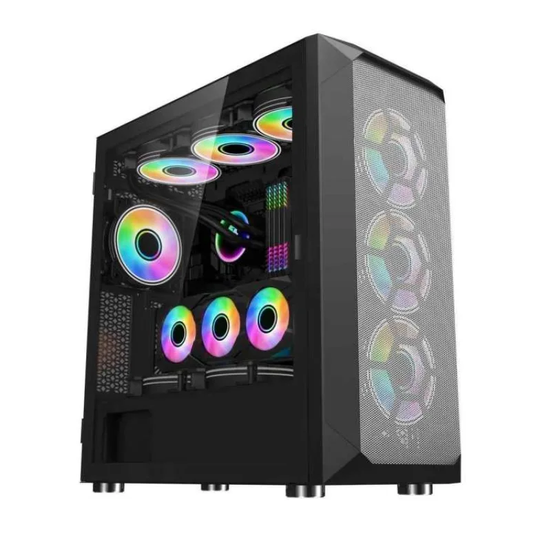 1stCOOL MiddleTower Wind Storm Black, E-ATX, USB3.0 + set 4x ARGB fan (ML-WSTORM-B-ARGB)
