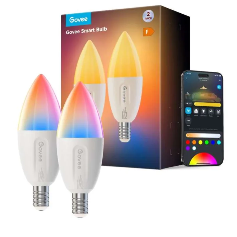 Govee Smart žárovka RGBWW 5W-50W 450lm E14 Long Life 2ks Matter (B600CCC1)