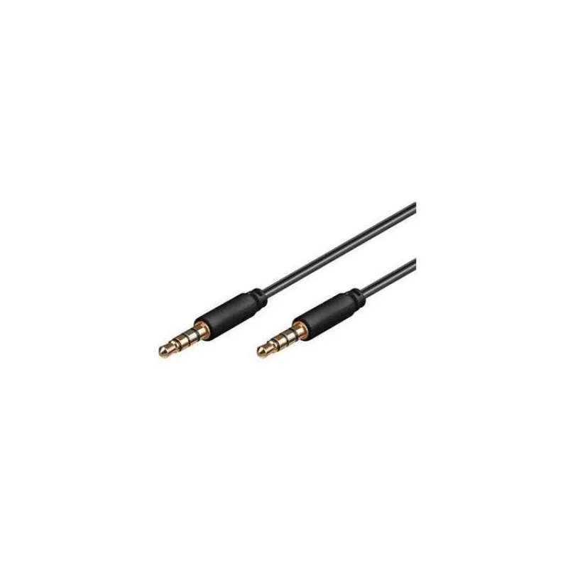 PremiumCord Kábel Jack 3.5mm 4 pinový M/M, 2m (kjack4mm2)
