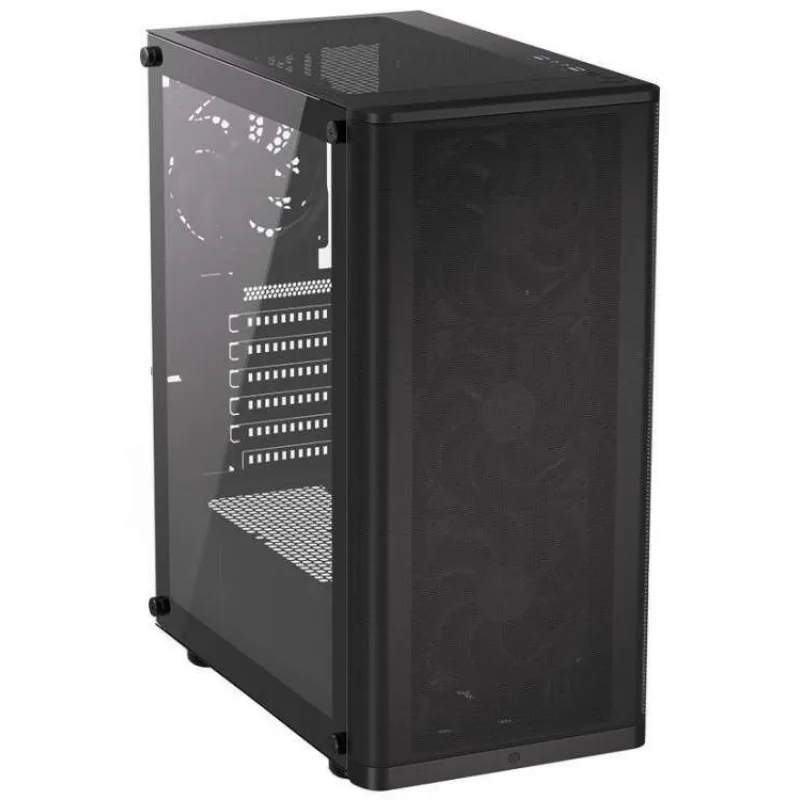 ENDORFY Case Ventum 200 Air, Průhledná bočnice, ATX, 4x120mm, černá (EY2A002)
