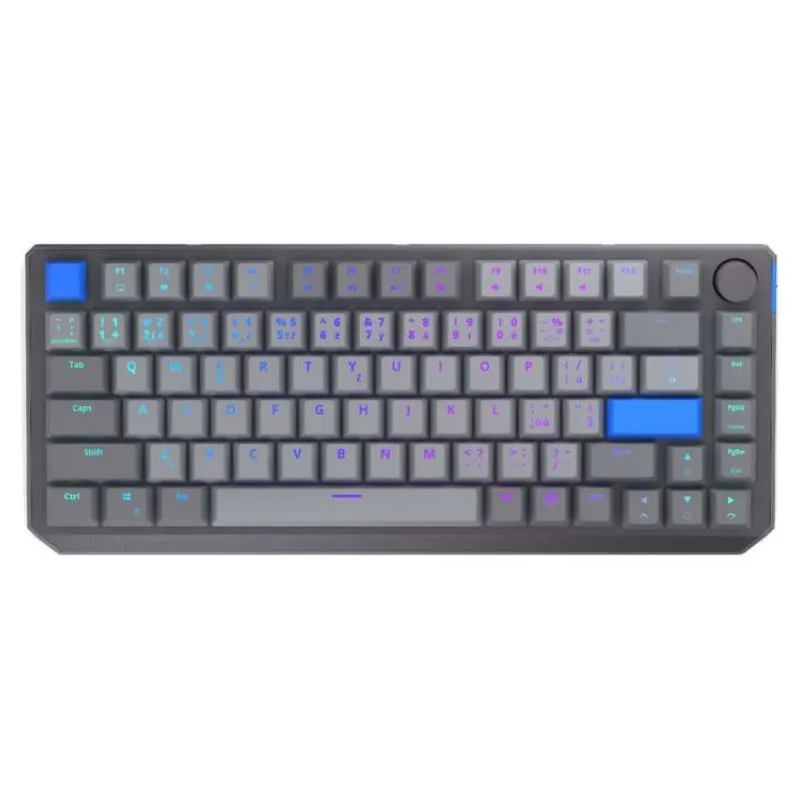 Endorfy Thock V2 75% Wireless Klávesnice,herní,bezdr.,mechan.,Endorfy Yellow,CZ/SK layout,75% vel.,ARGB,hliník,BT,2,4Ghz USB,šed (EY5C019)