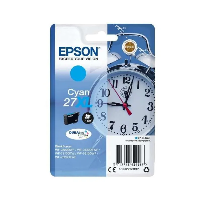 EPSON cartridge T2712 cyan (budík) XL (C13T27124012)