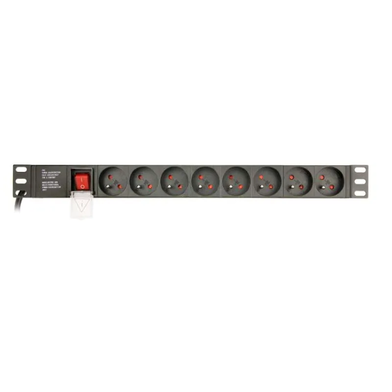 Gembird PDU 8 zásuviek, C14, 1U, 10 A, 3m (EG-PDU-014-FC14)