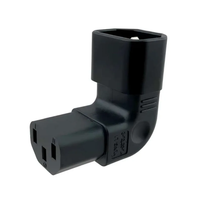 Adaptér vertikálně úhlový IEC C13 na IEC C14 napětí 230V, 10A (kpsr-07)