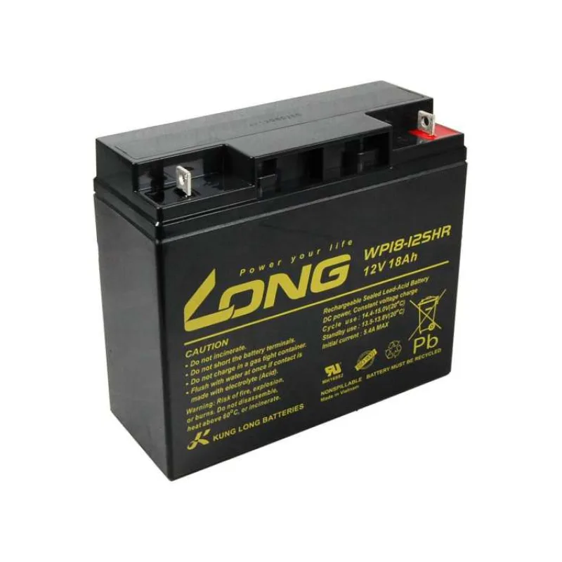 Long 12V 18Ah olovený akumulátor High Rate F3 (PBLO-12V018-F3AH)