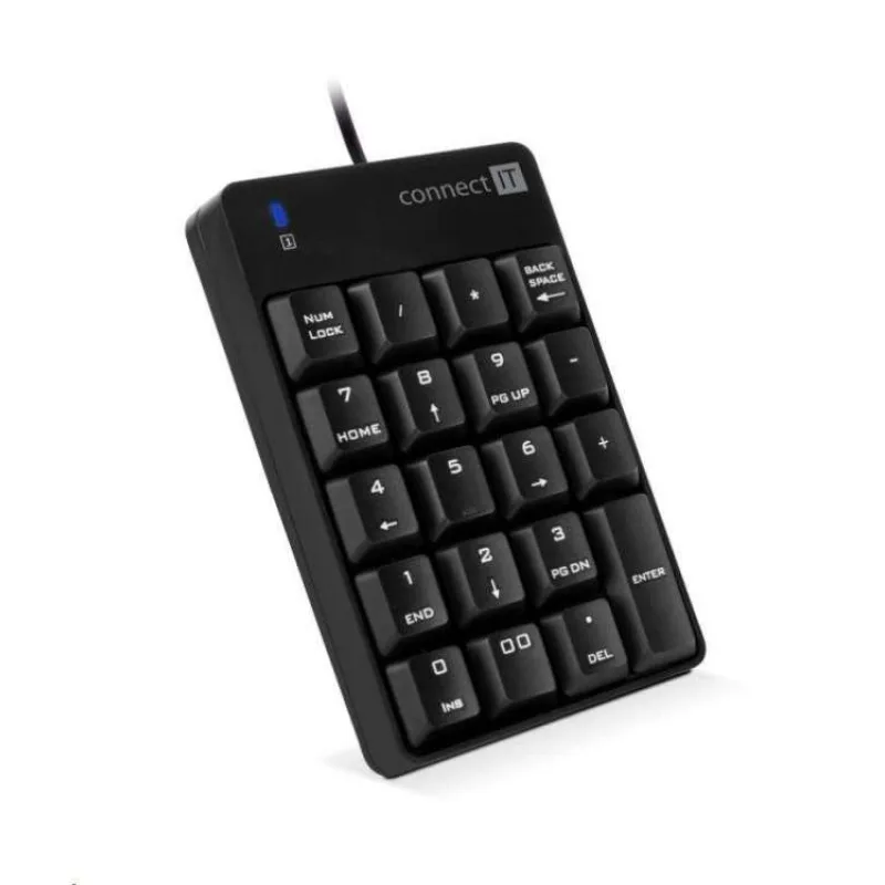 CONNECT IT NumCALC drátová numerická klávesnice, ČERNÁ (CKB-0060-BK)