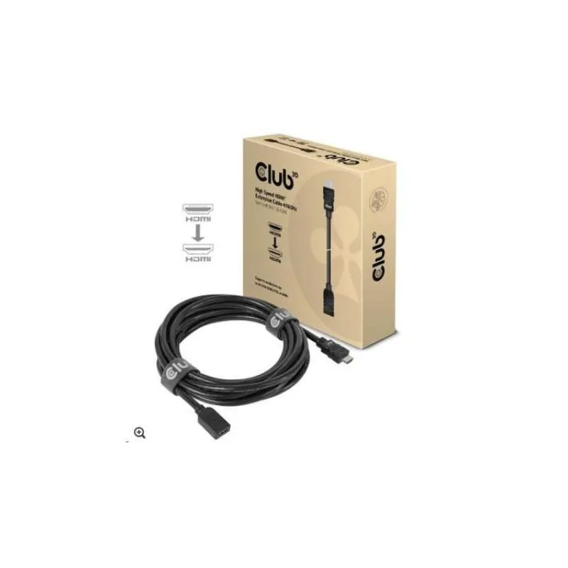 Club3D Kabel prodlužovací Rychlý HDMI 4K60HZ (M/F), 5m, černá, 26 AWG (CAC-1325)