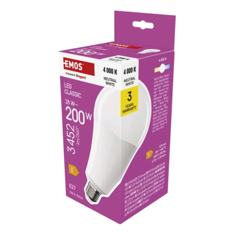 EMOS LED CLS A95 28W (200W) 3452lm E27 NW (1525743408)