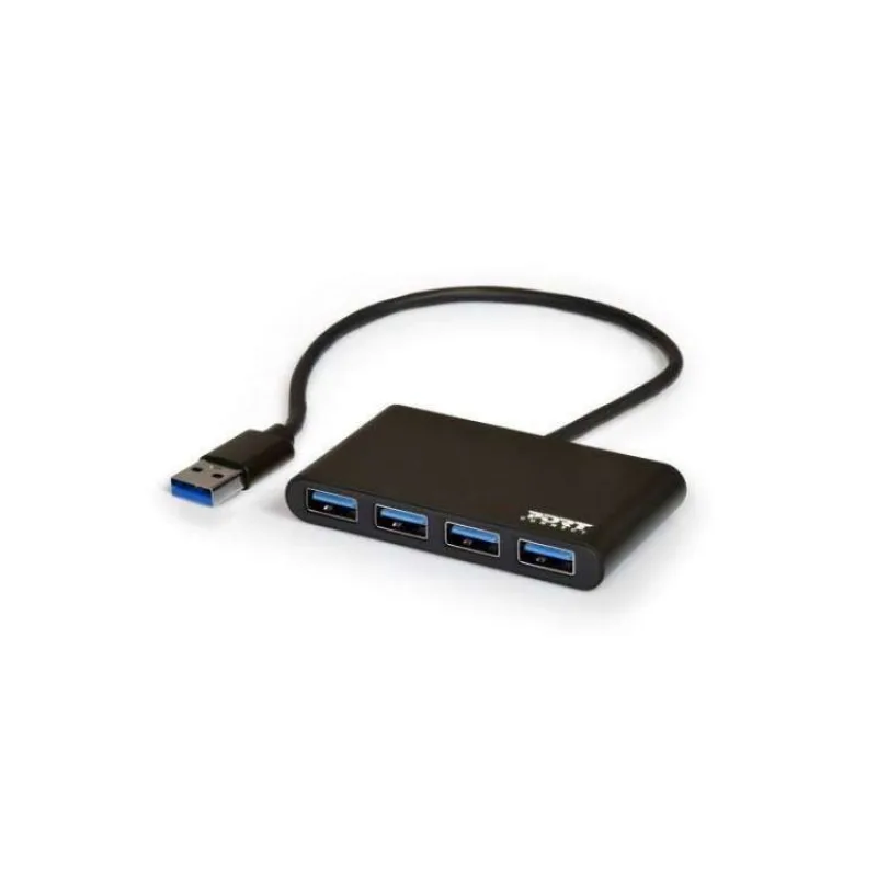 PORT CONNECT USB HUB, 4x USB 3.0, čierny (900121)