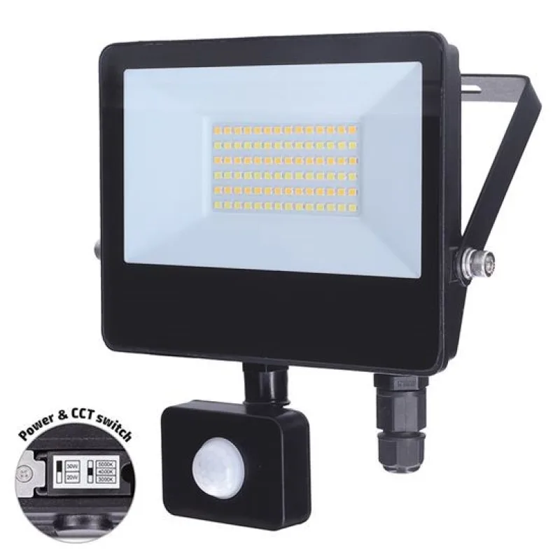 Solight LED reflektor se senzorem TOP, 30W, max. 3900lm, 3CCT, volitený…