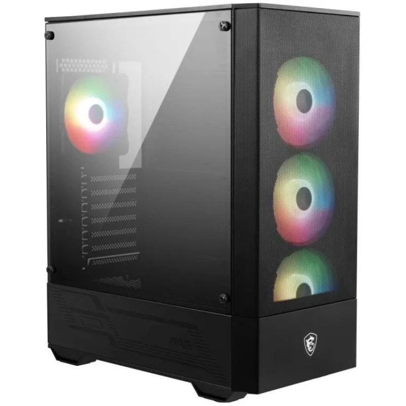 MSI skříň MAG FORGE 112R/ bez zdroje/ levé temperované sklo/ 4x 120 mm A-RGB fan/ 2x USB3.0/ černá (306-7G16X23-809)