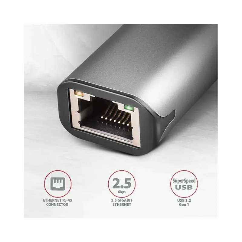 AXAGON adaptér USB-A na 2,5 GLAN(RJ-45) / ADE-25R / USB 3.2 Gen1 / 15cm (ADE-25R)
