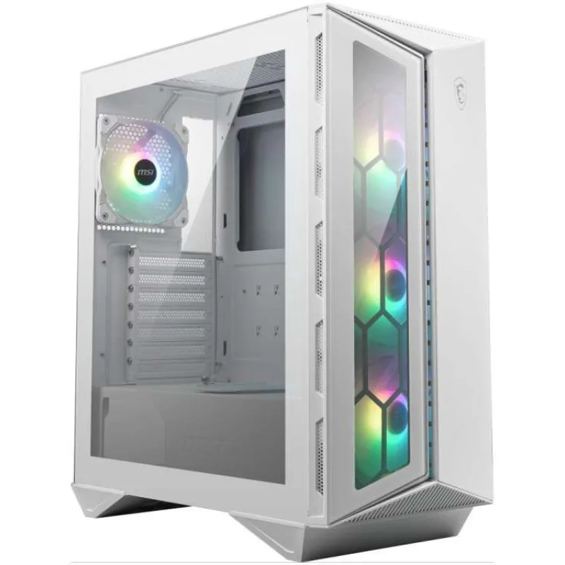 MSI skříň MPG GUNGNIR 110R WHITE/ bez zdroje/ levé temperované sklo/ 4x 120 mm ARGB fan/ 1x USB-C/ 2x USB 3.0/ bílá (306-7G10W21-W57)