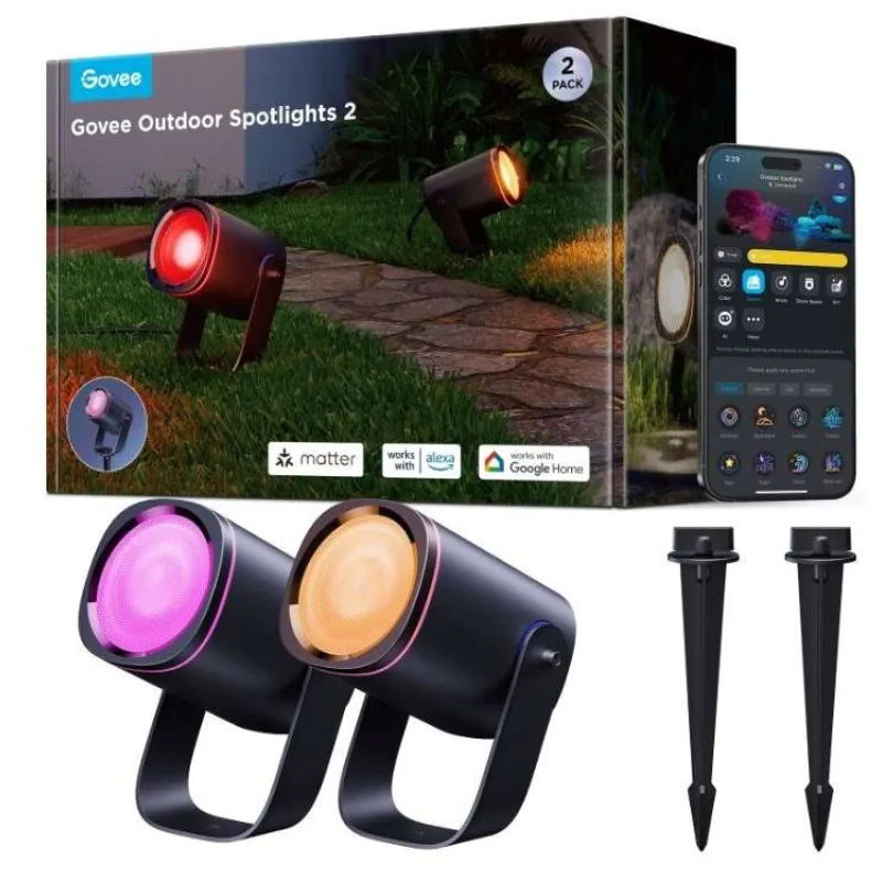 Govee RGBWW Smart zahradní reflektory 750lm 2ks Matter (H7093311)