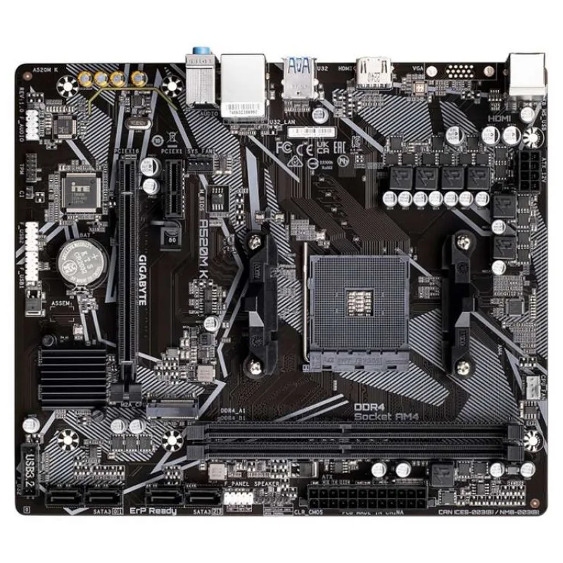 Gigabyte A520M K , AMD A520, AM4, 2xDDR4, mATX (A520M K)