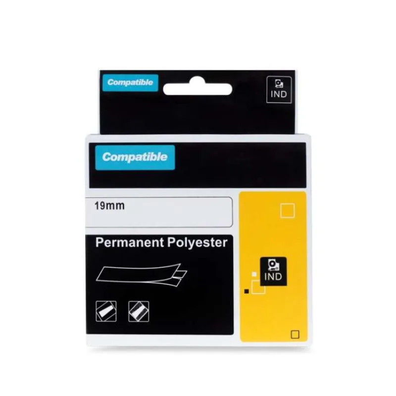 PRINTLINE kompatibilní páska s DYMO 18484, 19mm, 5.5m, bílý tisk/bílý podklad, RHINO, polyesterová (PLTD84)