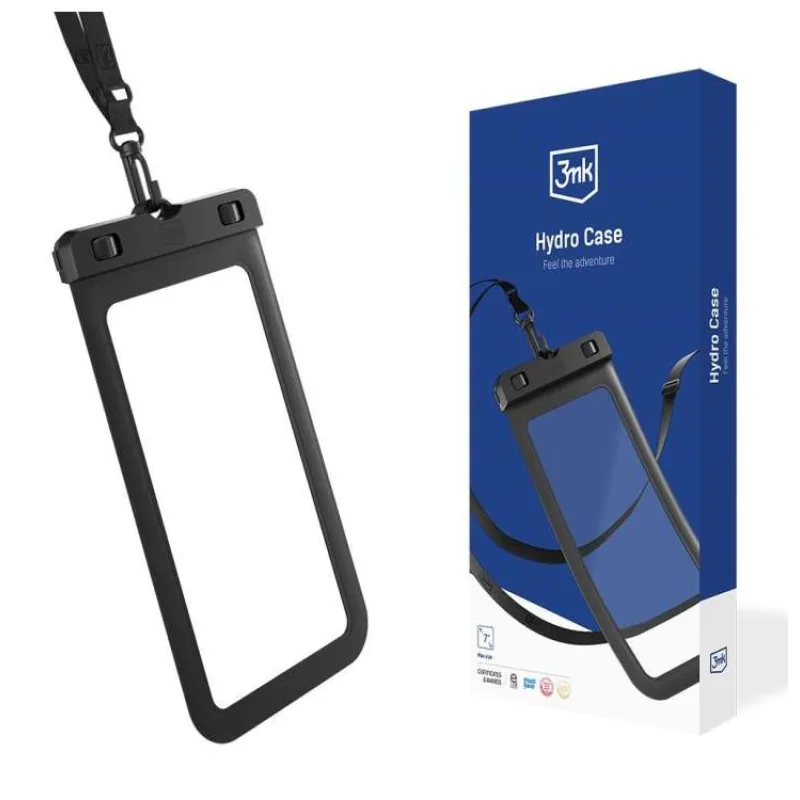 3mk pouzdro voděodolné Hydro case pro zařízení do 7", černá (5903108517621)