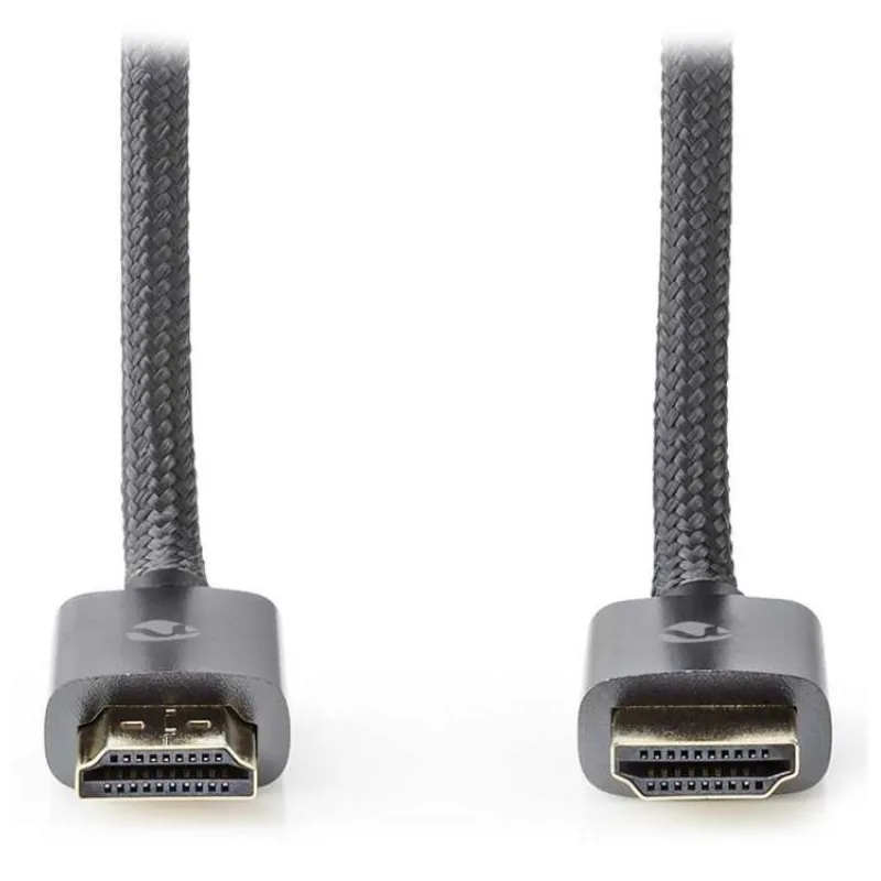 NEDIS PROFIGOLD High Speed HDMI 2.0 kabel s ethernetem/ 4K@60Hz/ zlacené konektory HDMI-HDMI/ bavlna/ šedý/ BOX/ 5m (CVTB34000GY50)