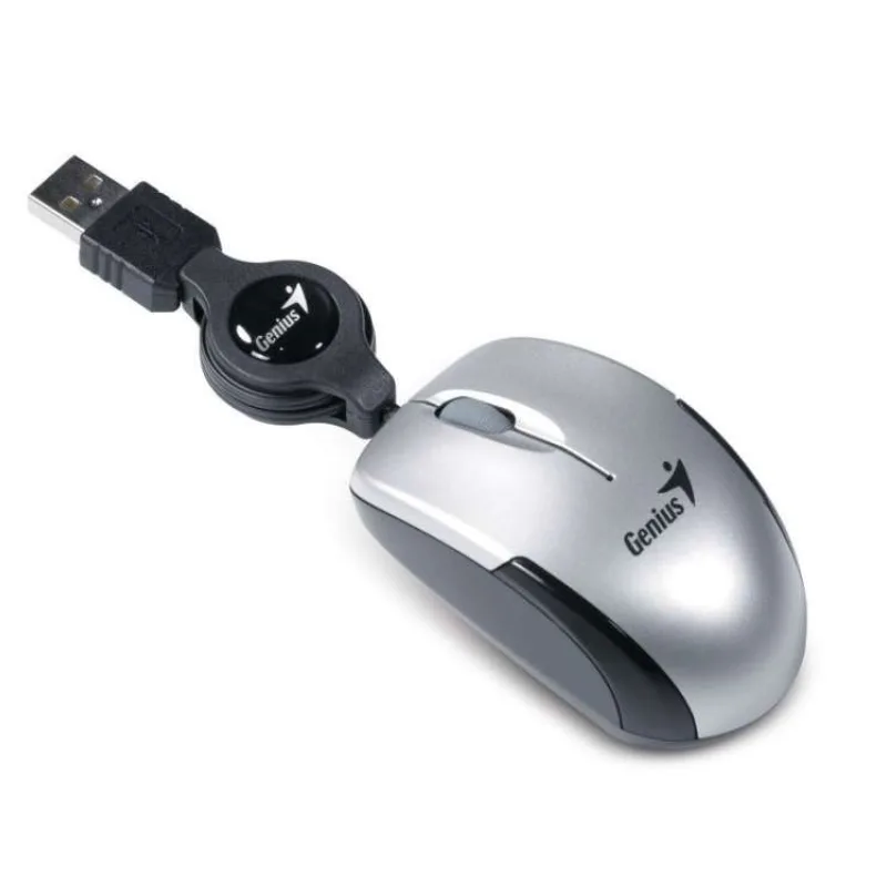 GENIUS Micro Traveler V2/ drátová/ 1200 dpi/ USB/ stříbrná (31010125106)