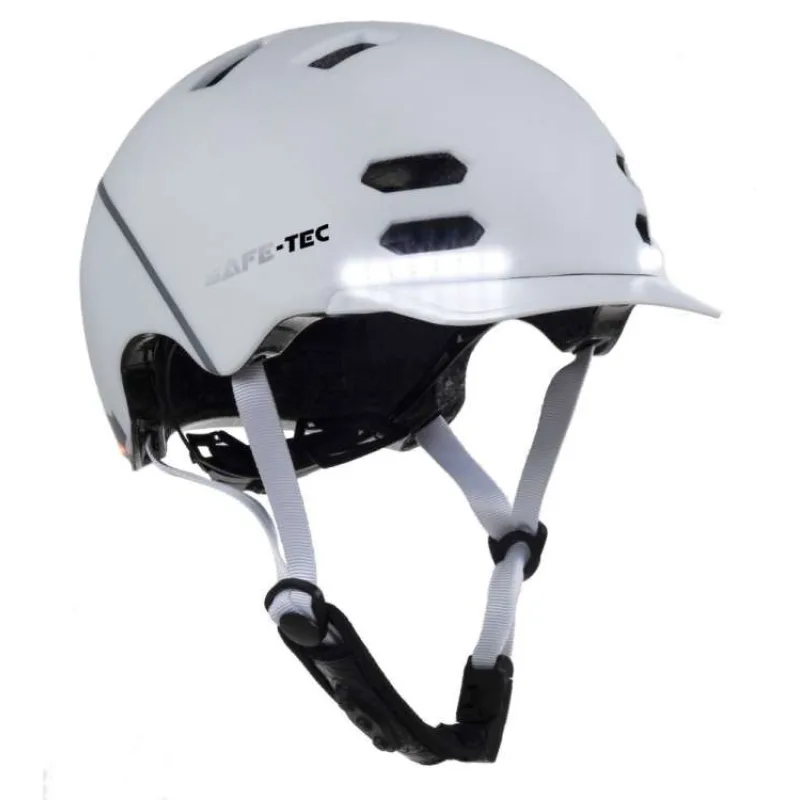 SAFE-TEC Chytrá Bluetooth helma/ SK8 White L (2003-154)
