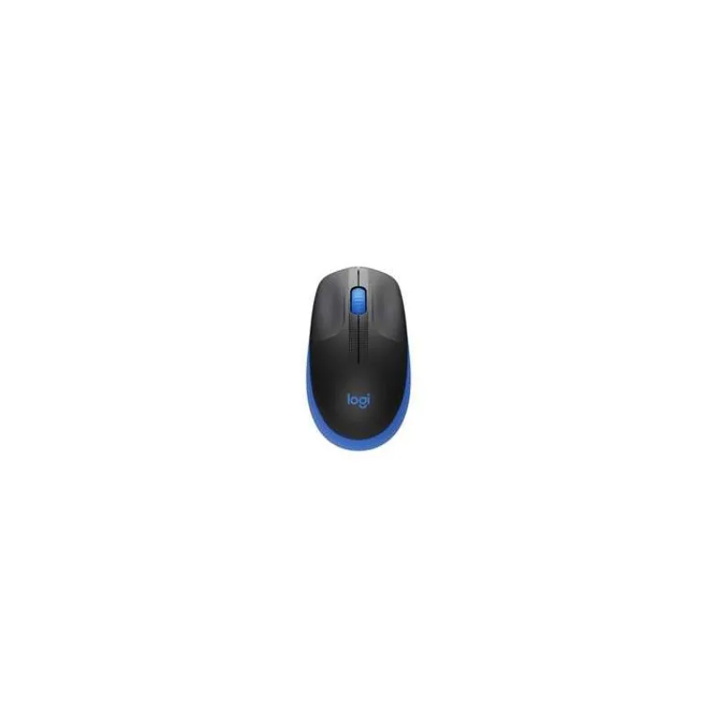 Logitech M190/Kancelárska/Optická/1 000 DPI/Bezdrôtová USB/Čierna-modrá (910-005907)