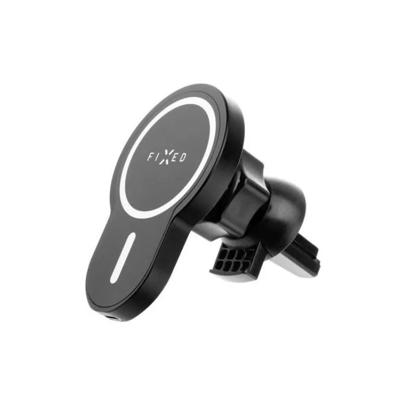 FIXED MagClick s podporou uchytenia MagSafe, 15W,držiak s bezdrôtovým nabíjaním, čierny (FIXMCLI-BK)