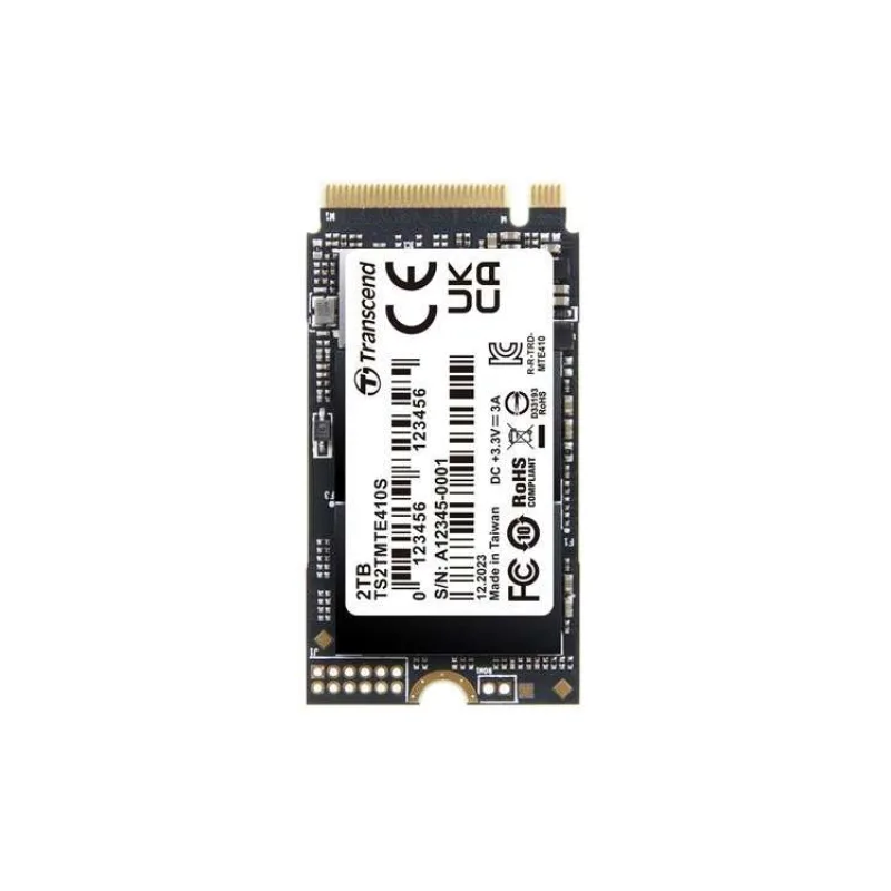 TRANSCEND SSD 2TB 410S, M.2 2242, PCIe Gen4x4, NVMe, 3D TLC, DRAM-less (TS2TMTE410S)