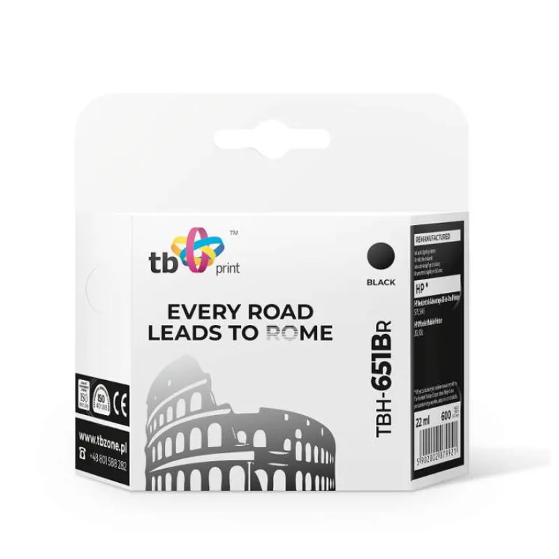 Ink. kazeta TB kompat. s HP DJ 5575 Black (TBH-651BR)