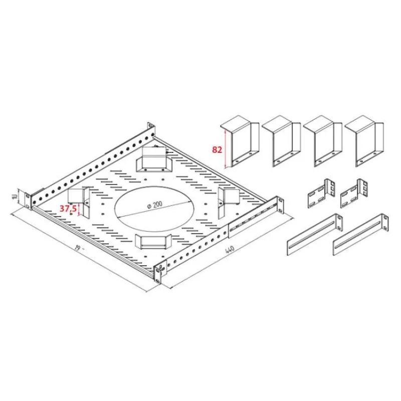 TRITON Držiak káblovej rezervy, sivý (RAC-VP-R01-A1)
