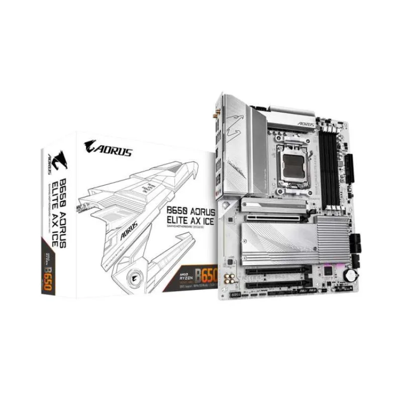 GIGABYTE MB Sc AM5 B650 A ELITE AX ICE, AMD B650, 4xDDR5, 1xDP, 1xHDMI, WiFi (B650 A ELITE AX ICE)