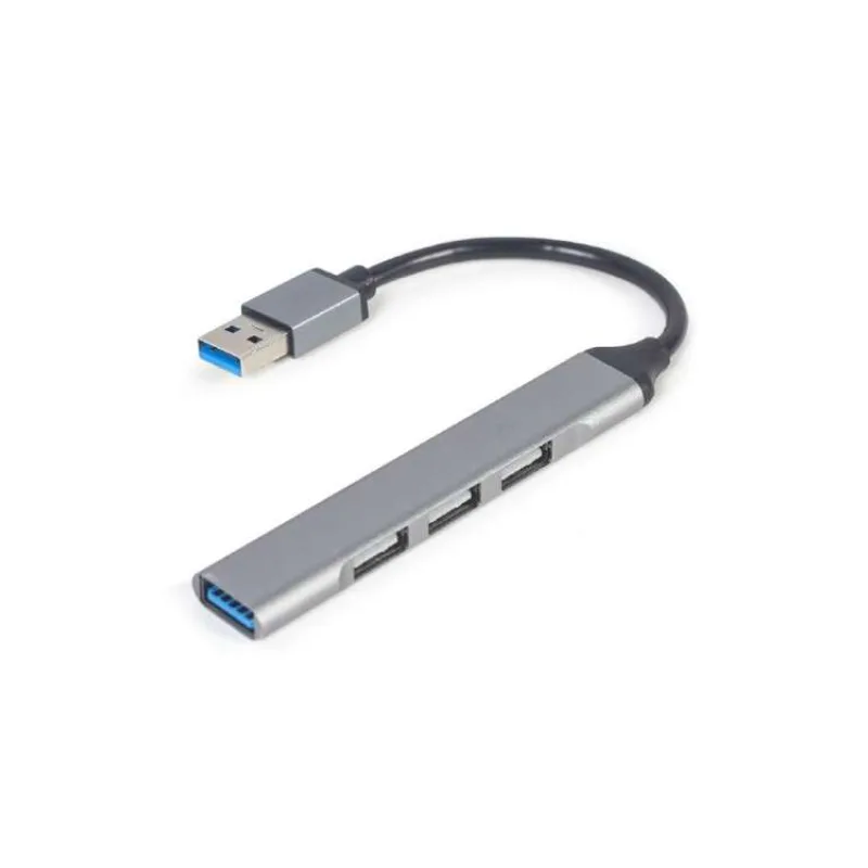 Gembird USB hub 4-portový USB 3.1 (Gen 1),stříbrný (UHB-U3P1U2P3-02)