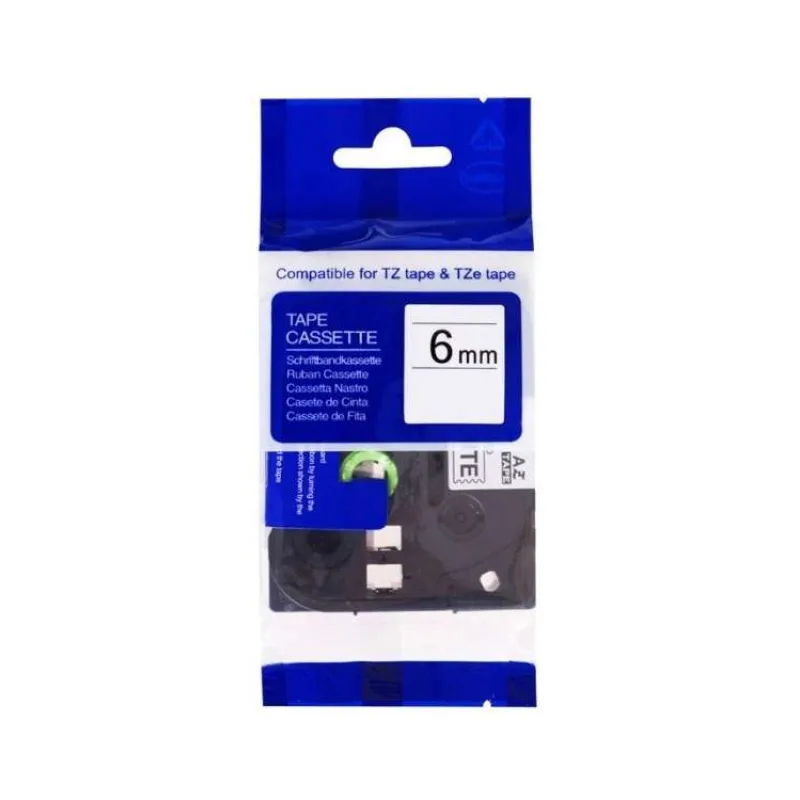 PRINTLINE kompatibilní páska s Brother HSe-211, 6mm,,černý tisk/ bílý podklad, bužírka (PLTB108)