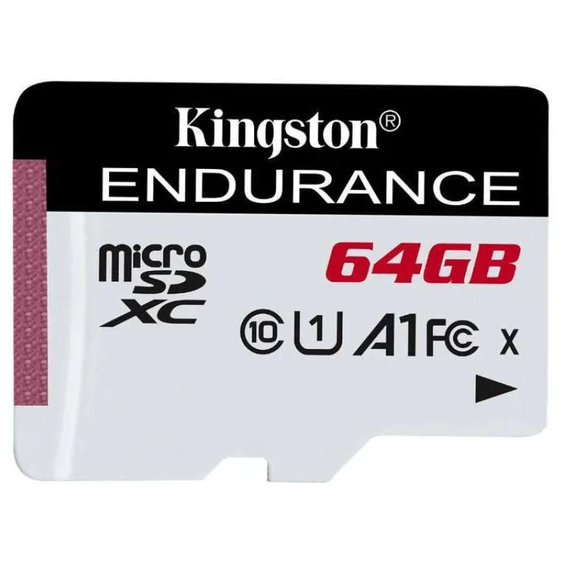 64 GB . microSDXC karta Kingston High Endurance Class 10 UHS-I U1 (r95MB/s, w30MB/s) bez adaptéra (SDCE/64GB)