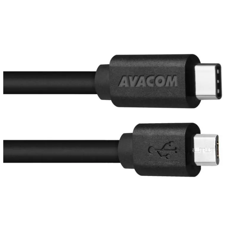 AVACOM datový a nabíjecí kabel USB Type-C - Micro USB, 100cm, černá (DCUS-TPMI-P10K)