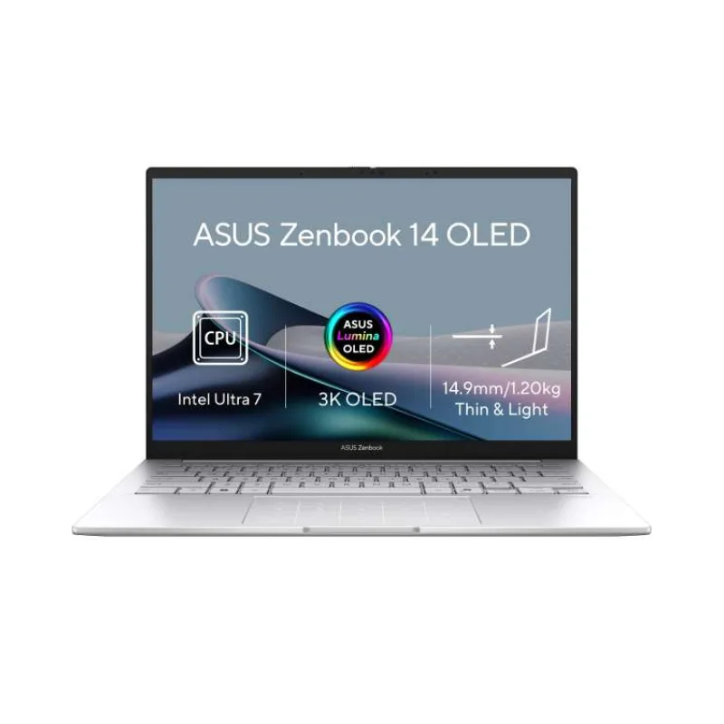 ASUS Zenbook 14 OLED/UX3405CA-OLED382X/U7-255H/14"/WUXGA/T/32GB/1TB SSD/Arc 140T/W11P/Silver/2R (UX3405CA-OLED382X)