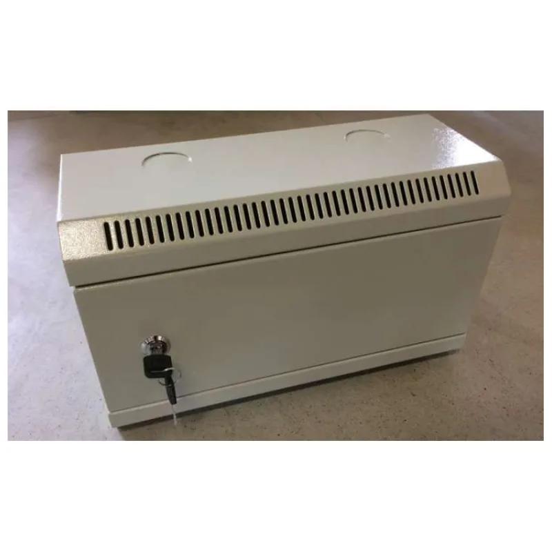 10" rack jednodielny 4U/140 DATACOM Šedý plech.dvere (7025)