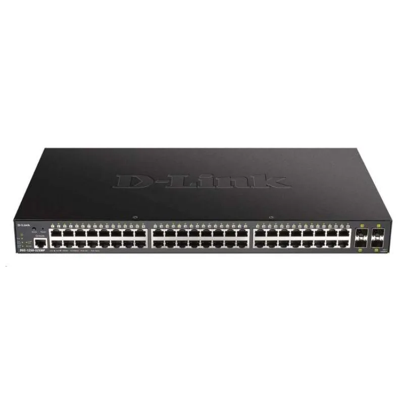 D-Link DGS-1250-52XMP 48-port Gigabit Smart Managed Switch with 4x 10G SFP+ ports, 370Watts (DGS-1250-52XMP/E)