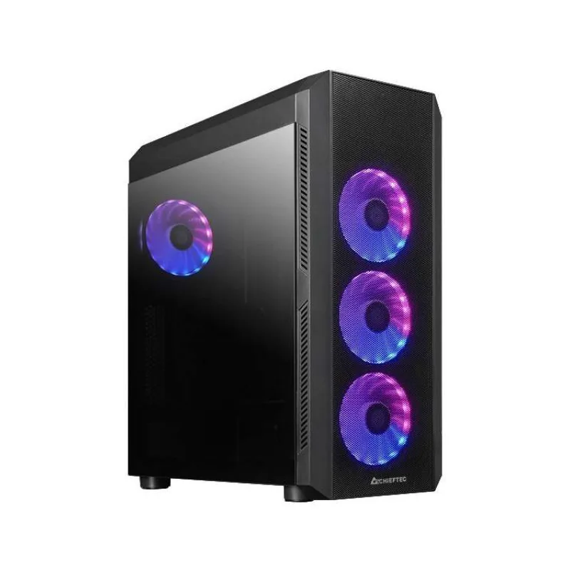 CHIEFTEC MidT Scorpion 4 GL-04B-UC-OP / ATX / 2x USB3.0 / USB-C / 4x120mm fan / ARGB/ průhledná bočnice / černá (GL-04B-UC-OP)