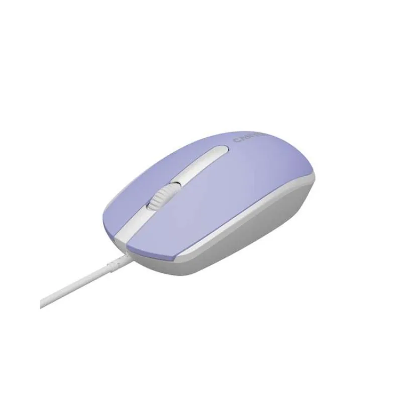 Canyon M-10, symetrická optická myš s efektom hladkého posuvu, USB, 1.000 dpi, 3 tlač, fialovo-biela (CNE-CMS10ML)