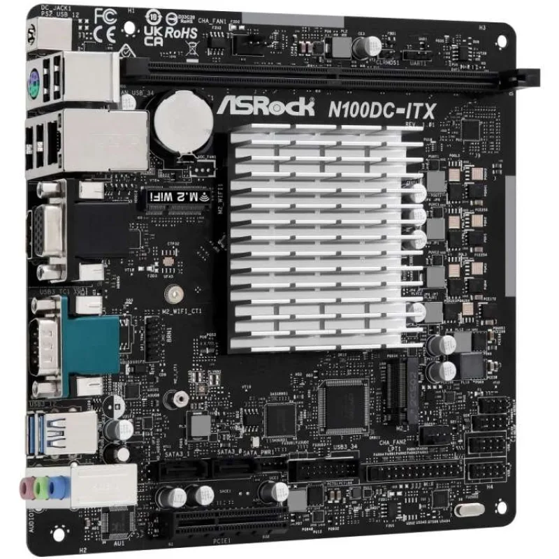 ASRock N100DC-ITX / Alder Lake N100 / 1x DDR4 DIMM / VGA / HDMI / Mini-ITX (90-MXBLM0-A0UAYZ)