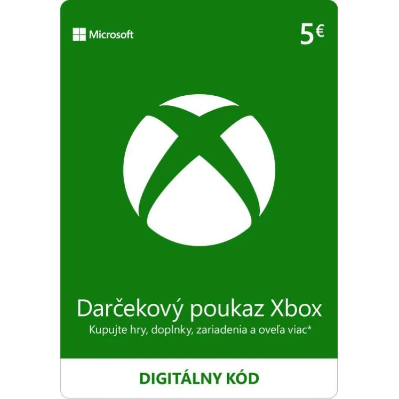ESD XBOX - Dárková karta Xbox 5 EUR (K4W-02557)