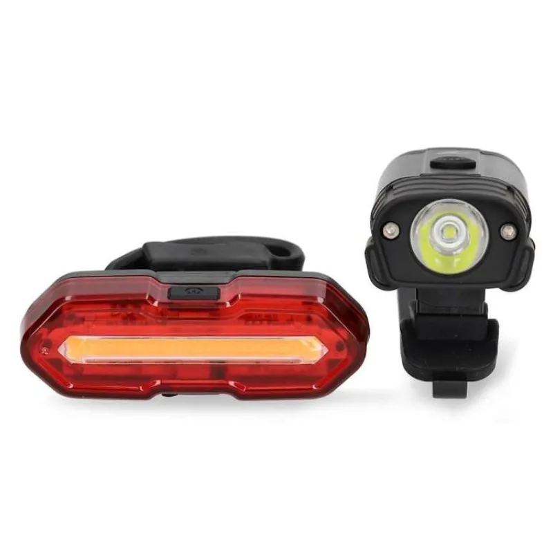 NEDIS světlo na kolo/ napájení z baterie/ 5 V DC/ 3 W/ včetně baterií/ dobíjecí/ 6500 K/ dosah svitu 100 m/ USB-C/ černé (LBICYCLER10BK)